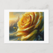 Carte Postale Rose jaune, (Devant)