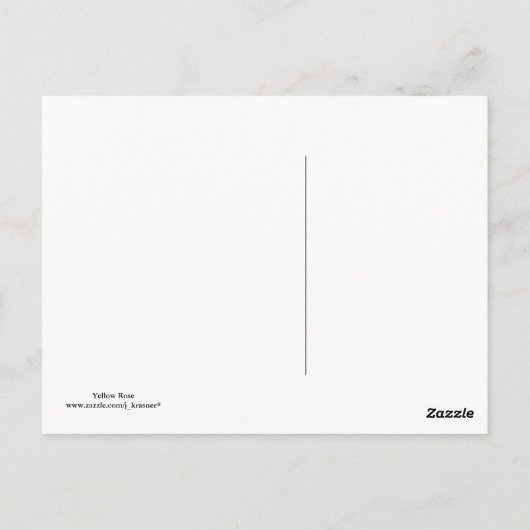 Carte Postale Rose jaune (Dos)