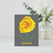 Carte Postale Rose jaune (Debout devant)