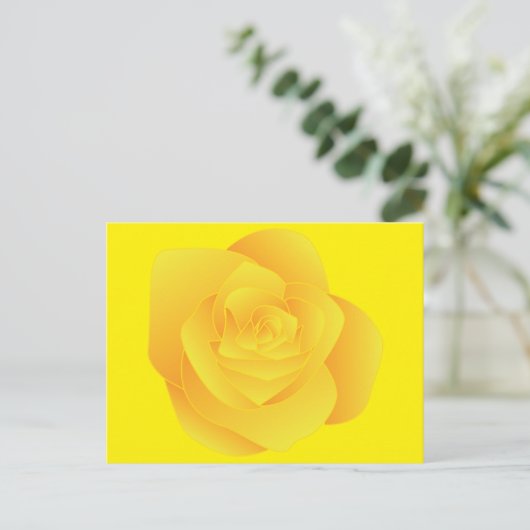 Carte Postale Rose jaune (Debout devant)