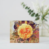 Carte Postale Rose jaune colorée (Debout devant)