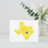 Carte Postale Rose jaune de TX étoile bleue (Debout devant)