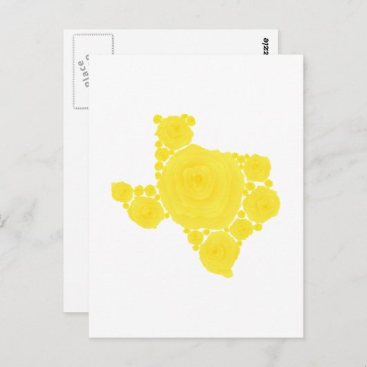 Carte Postale Rose jaune du Texas (Devant / Derrière)