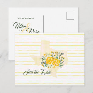 Carte Postale Rose jaune du Texas - En vichy état Enregistrer la