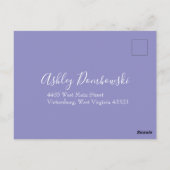 Carte Postale Rose jaune et Mariage de fenêtre violet (Dos)