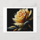 Carte Postale Rose jaune sur le noir, (Devant)