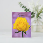 Carte postale rose jaune unique (Debout devant)