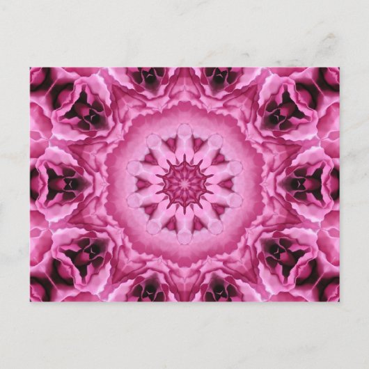 Carte Postale Rose Kaleidscope (Devant)