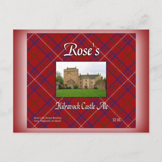 Carte Postale Rose Kilravock Castle Ale (Devant)