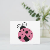 Carte Postale Rose Ladybug (Debout devant)