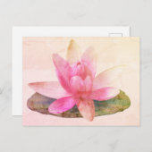 CARTE POSTALE ROSE LOTUS (Devant / Derrière)