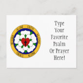 Carte Postale Rose Luther Blanc Et Vert (Devant)