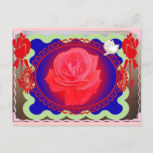 Carte Postale Rose magique (Devant)