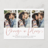 Carte Postale Rose manuscrit moderne Gold Mariage Postponction (Devant)