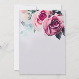 Carte postale Rose mariage Classic Flower