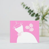 Carte postale rose mariage horizontale (Debout devant)