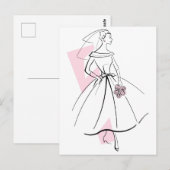 Carte postale Rose mariée (Devant / Derrière)