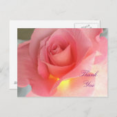 Carte Postale rose Merci (Devant / Derrière)