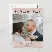 Carte Postale Rose moderne Gold Mariage photo faire-part (Devant / Derrière)