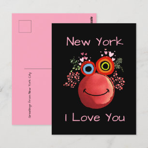 Carte Postale ROSE New York City JE T'AIME