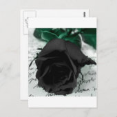 Carte Postale Rose noir Abstrait (Devant / Derrière)
