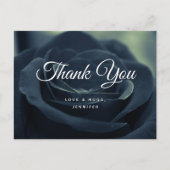 Carte Postale Rose noir foncé gothique Merci photo (Devant)