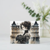 Carte postale Rose noire (Debout devant)