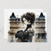 Carte postale Rose noire (Devant / Derrière)