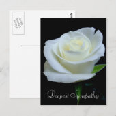 Carte Postale Rose noire et blanche florale Sympathie la plus pr (Devant / Derrière)