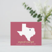 Carte Postale Rose Nous avons trouvé un nouvel endroit - Texas M (Debout devant)