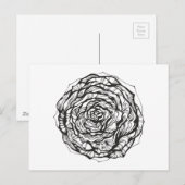 Carte Postale Rose ornemental Abstrait (Devant / Derrière)