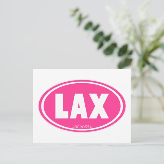 Carte Postale rose ovale (Debout devant)