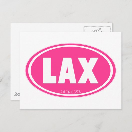 Carte Postale rose ovale (Devant / Derrière)