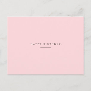 Carte Postale Rose pâle minimaliste