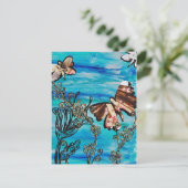 Carte postale Rose papillon (Debout devant)