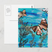 Carte postale Rose papillon (Devant / Derrière)