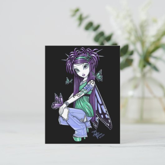 Carte postale Rose papillon "Sky" (Debout devant)