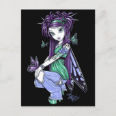 Carte postale Rose papillon "Sky" (Devant)