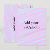 Carte Postale Rose pastel vert ajouter une photo texte aquarelle (Devant / Derrière)