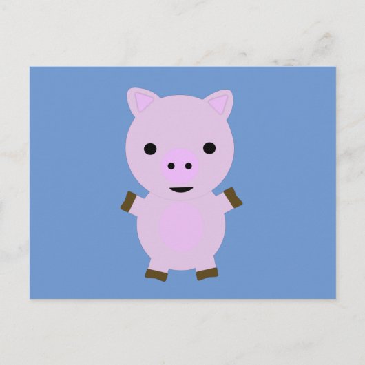 Carte Postale Rose Piggy (Devant)