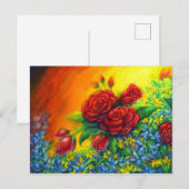 Carte Postale Rose Plumage (Devant / Derrière)