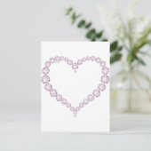Carte Postale Rose Quartz Gem Heart (Debout devant)