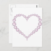 Carte Postale Rose Quartz Gem Heart (Devant / Derrière)