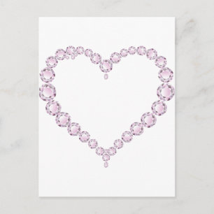 Carte Postale Rose Quartz Gem Heart