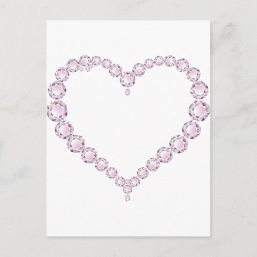 Carte Postale Rose Quartz Gem Heart (Devant)