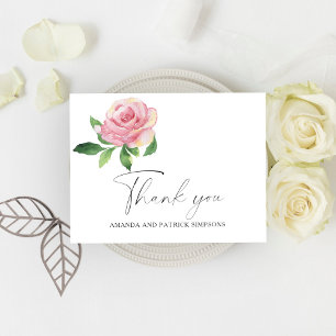 Carte Postale Rose - Remerciements de mariage