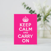 Carte Postale Rose Restez calme et continuez (Debout devant)