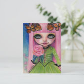 Carte Postale Rose rose cheveux Blythe fan art (Debout devant)