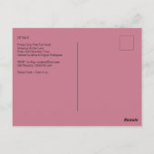 Carte Postale Rose Rose Parties scintillant or Quinceanera Red H (Dos)