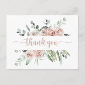 Carte Postale Rose rose rose rose classique Merci floral (Devant)